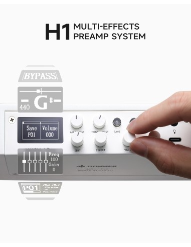 DONNER HUSH-I Pro  Travel Guitar White