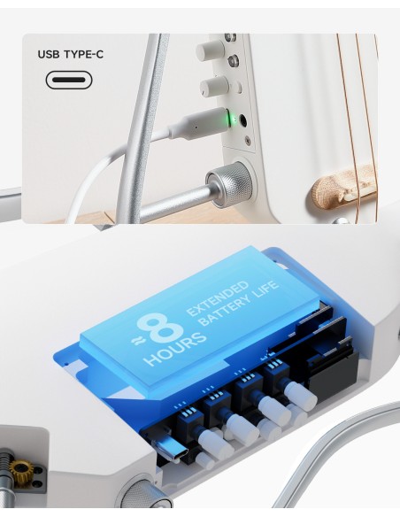 DONNER HUSH-I Pro  Travel Guitar White