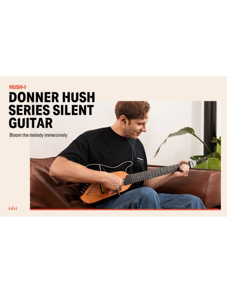 DONNER HUSH-I Travel Guitar MP Nat