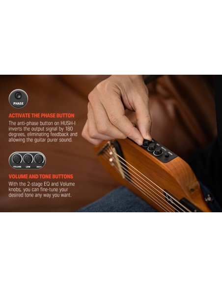 DONNER HUSH-I Travel Guitar MP Nat