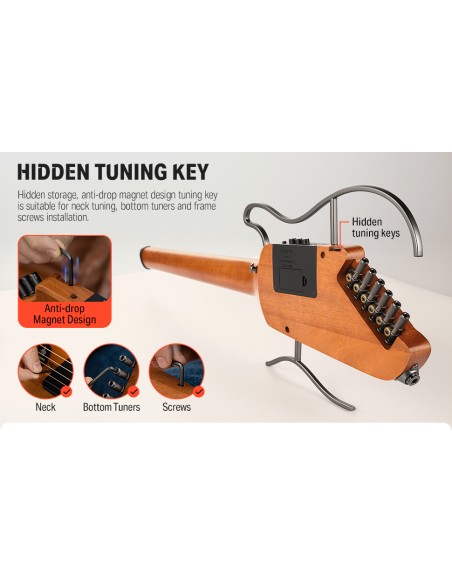 DONNER HUSH-I Travel Guitar MP Nat