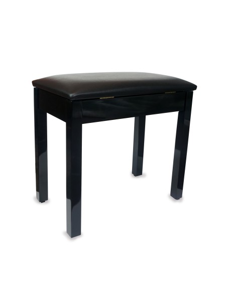 RBM 104-3BK Banquette Piano Simple Noir Lacquée