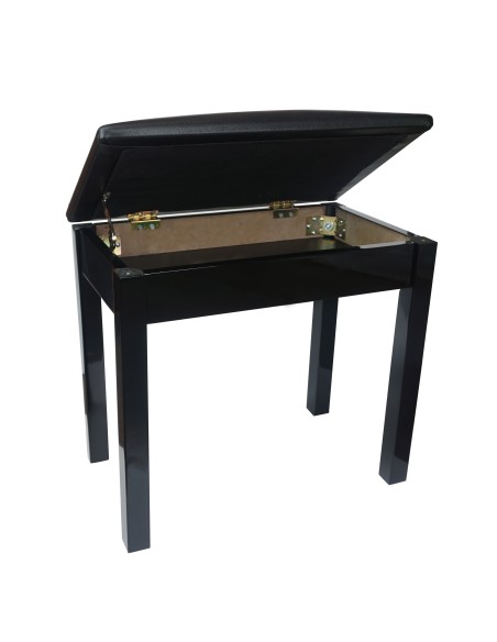 RBM 104-3BK Banquette Piano Simple Noir Lacquée